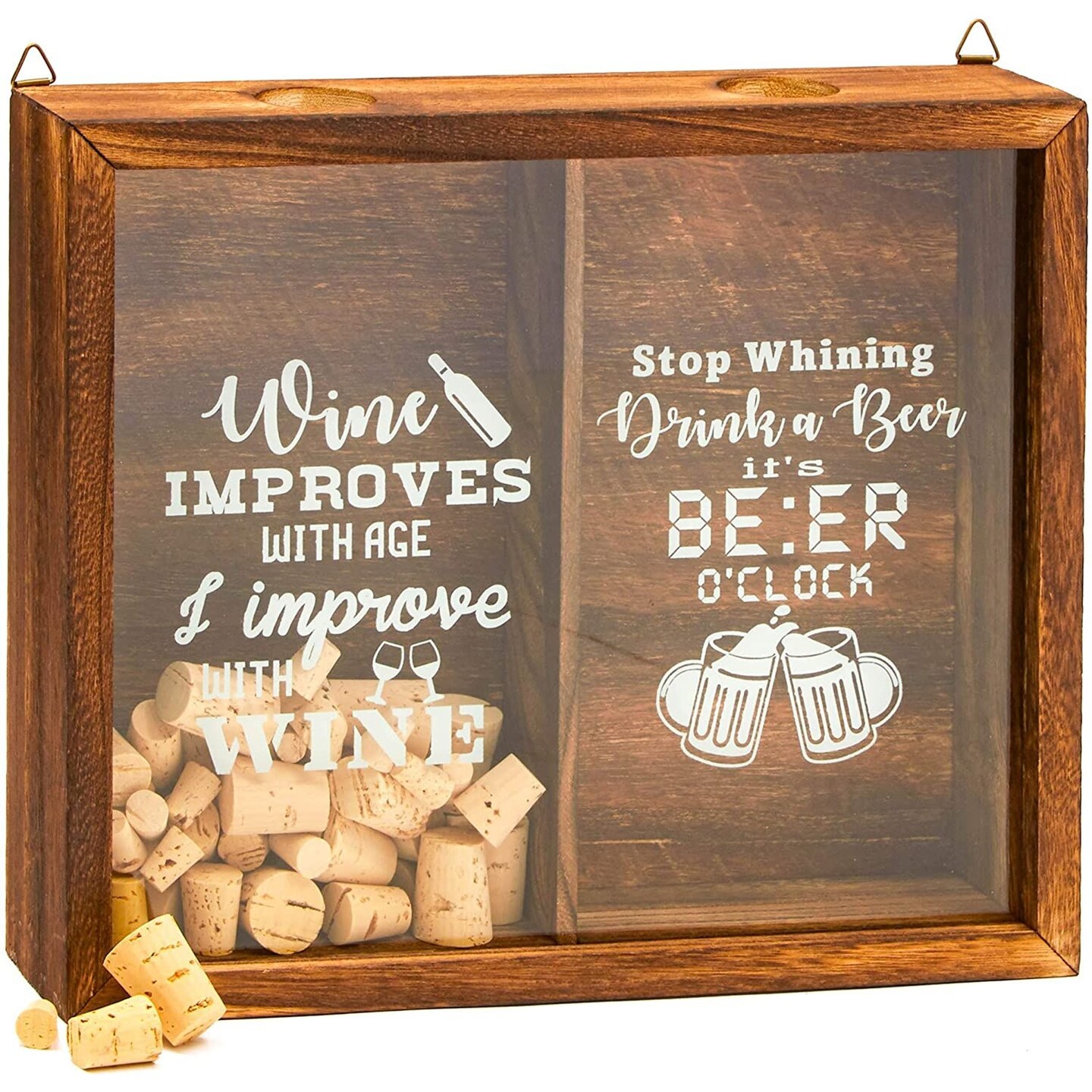 Juvale Wine Cork and Beer Cap Holder, 13 x 11 x 2.5 Inches