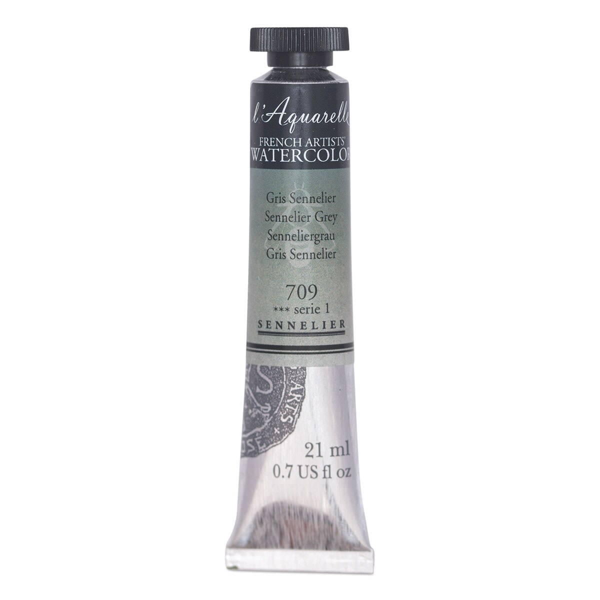 Sennelier French Artists&#x27; Watercolor - Sennelier Grey, 21 ml Tube
