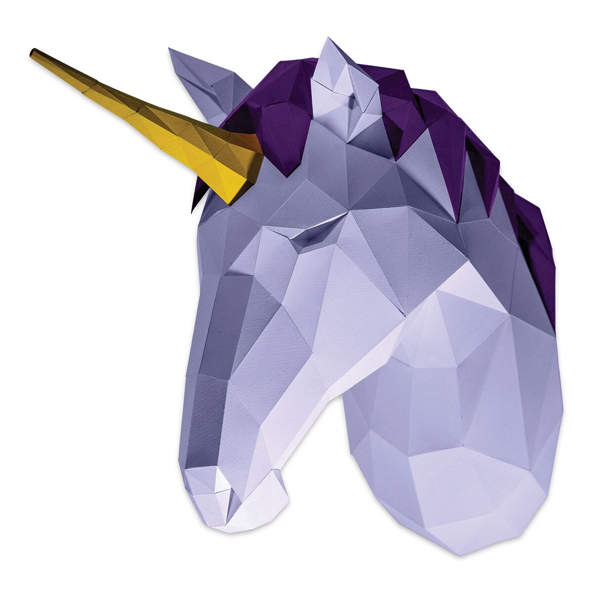Papercraft World 3D Papercraft Wall Art DIY Kit - Unicorn Head