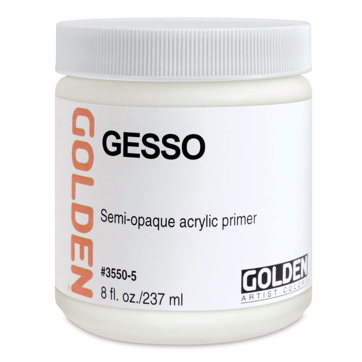 Golden Acrylic Gesso - White, 8 oz jar
