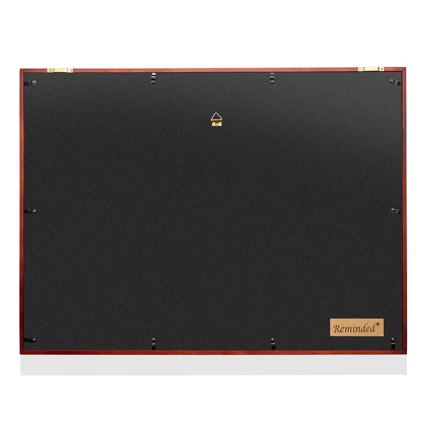 Reminded Military Shadow Box Display Case for Medals & Burial Flag - Solid Wood Cabinet with Velvet Insert