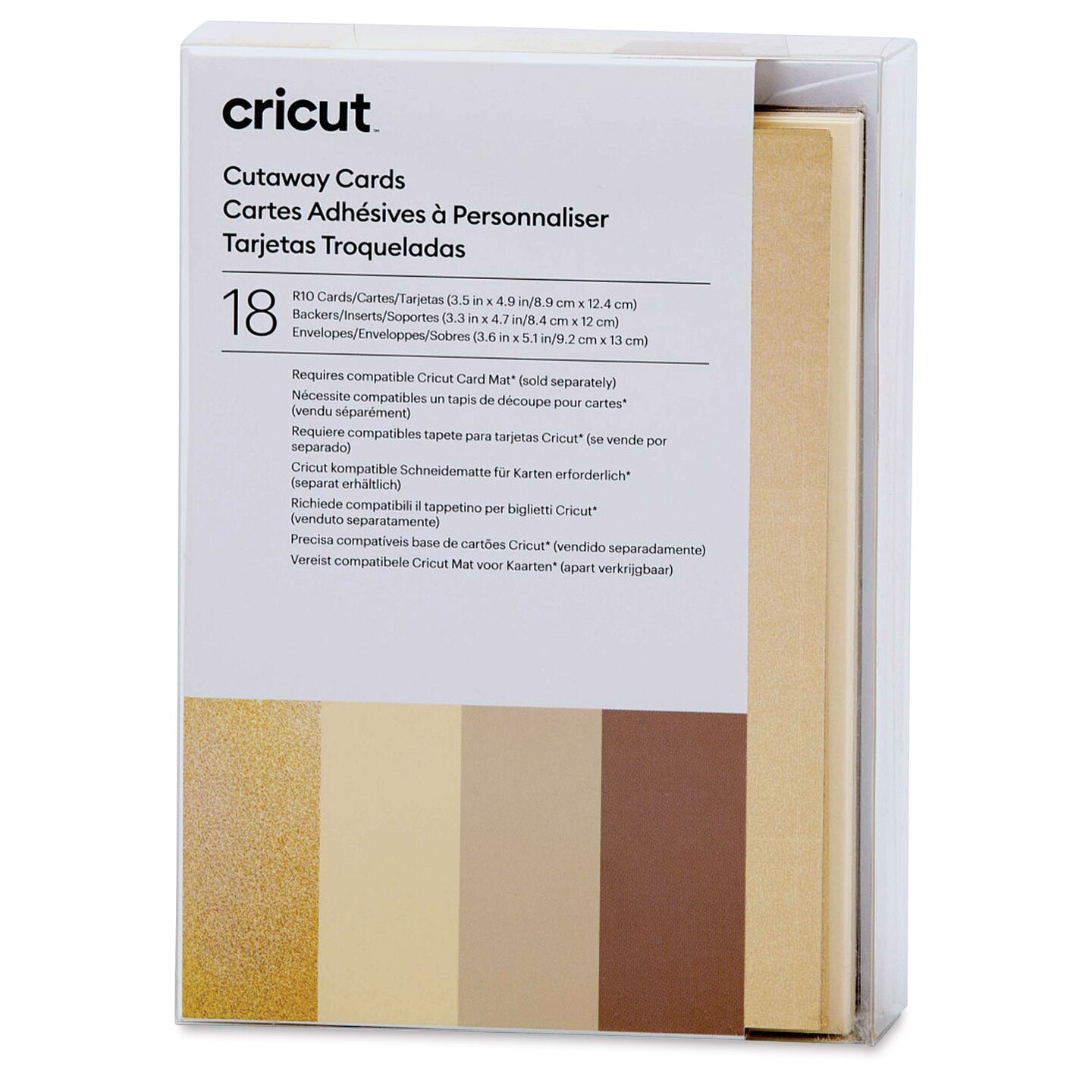 Cricut Cutaway Cards, Inserts, and Envelopes - Neutrals, Pkg of 18