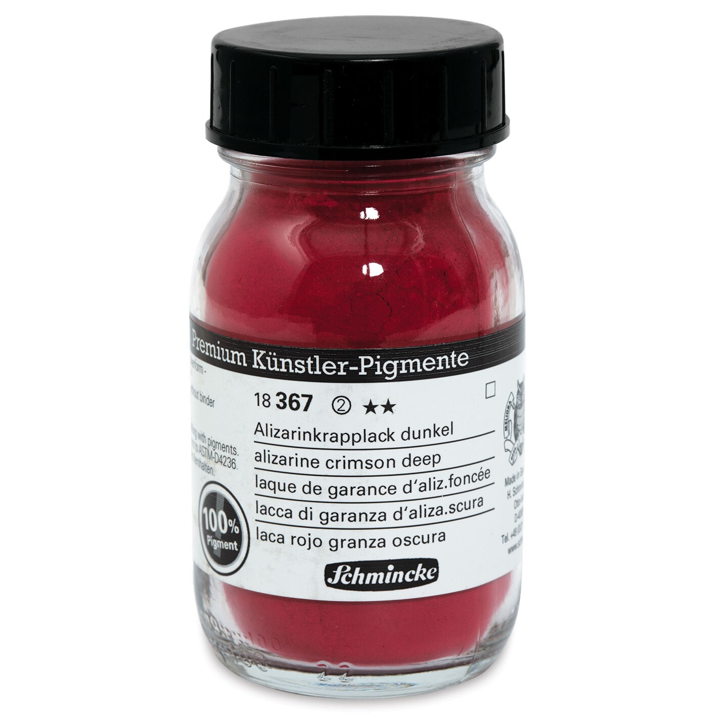 Schmincke Pigment - Alizarine Crimson Deep, 100 ml Jar