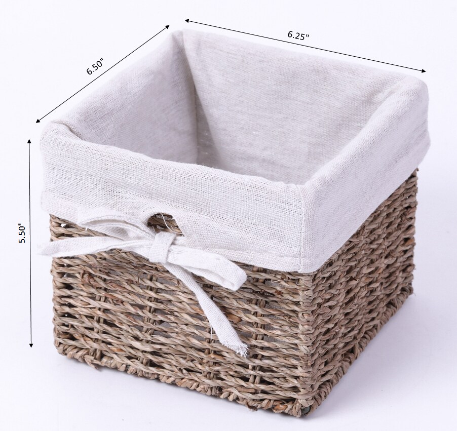 Seagrass Shelf Storage Baskets with Lining Michaels