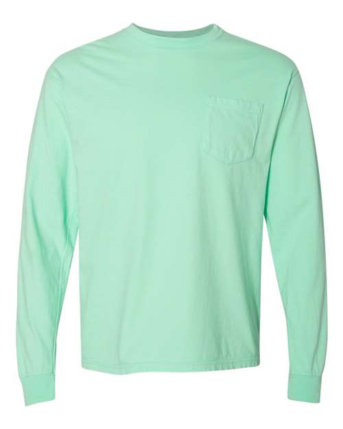 Comfort Colors&#xAE; Garment-Dyed Heavyweight Crewneck Long Sleeve Pocket T-Shirt