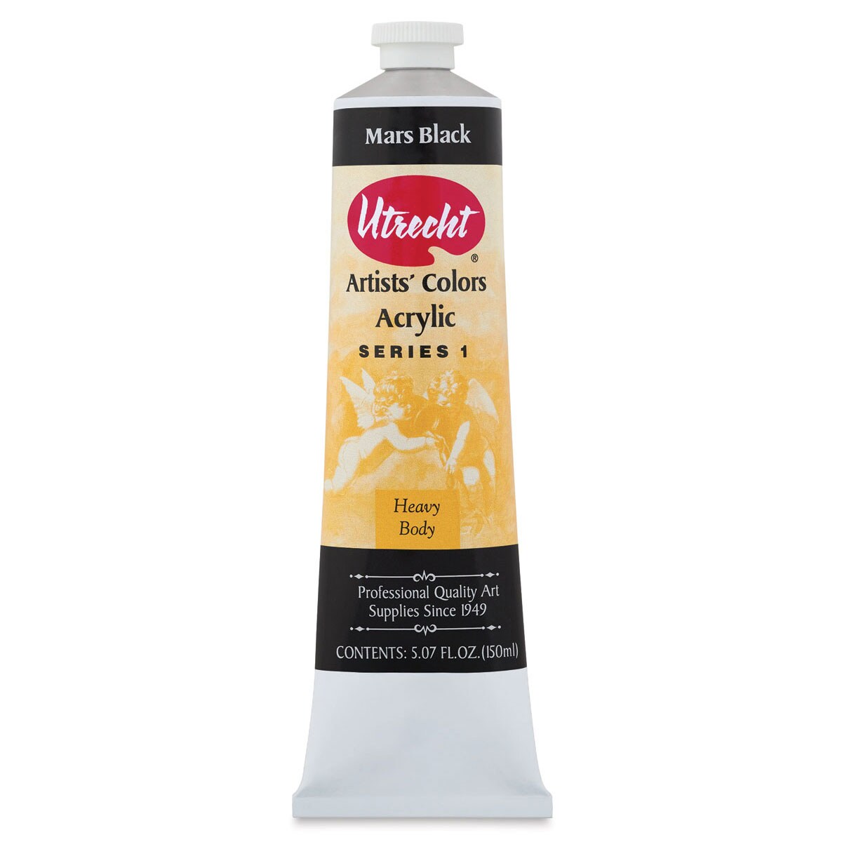 Utrecht Artists&#x27; Acrylic Paint - Mars Black, 5 oz tube