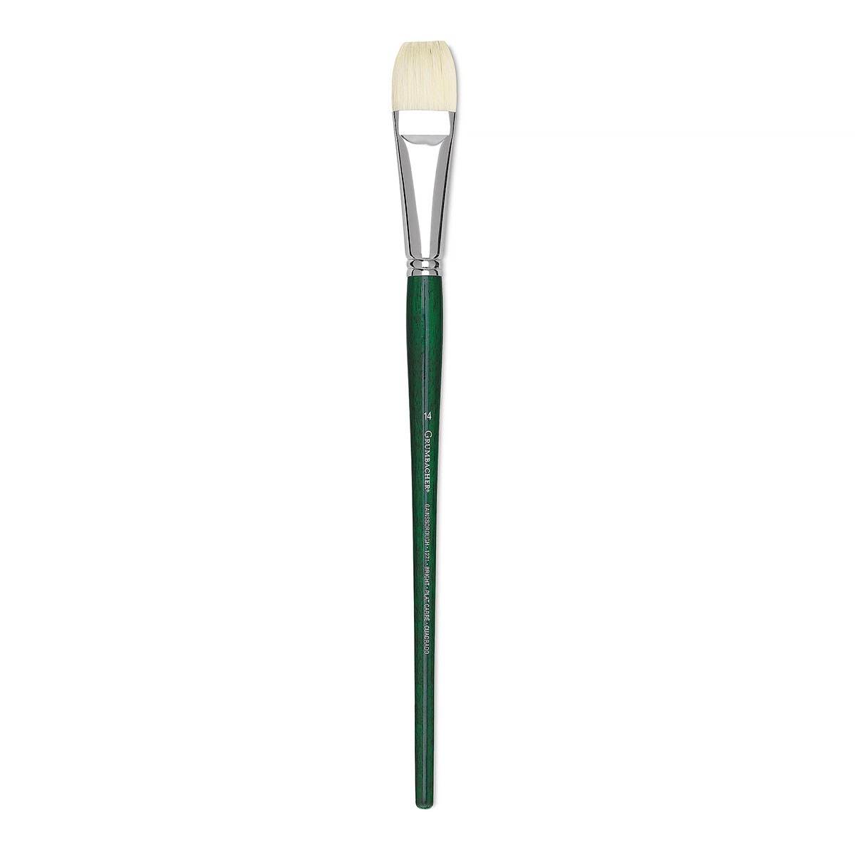 Grumbacher Gainsborough Brush - Bright, Long Handle, Size 14