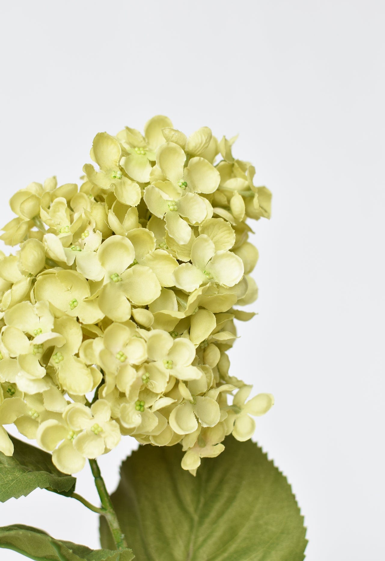 28&#x22; Faux Cone Hydrangea Stem Green