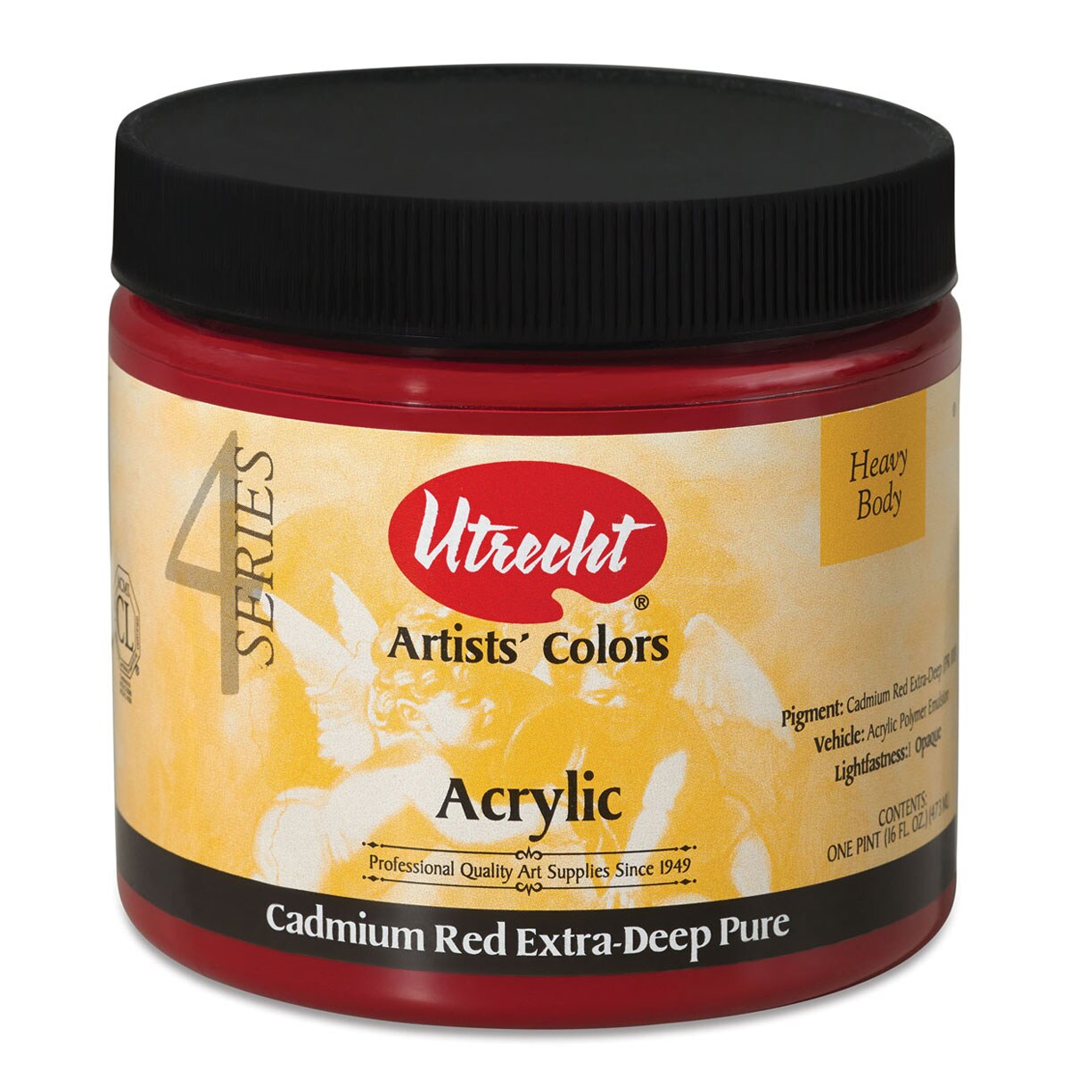 Utrecht Artists' Acrylic Paint - Cadmium Red Extra Deep, Pint