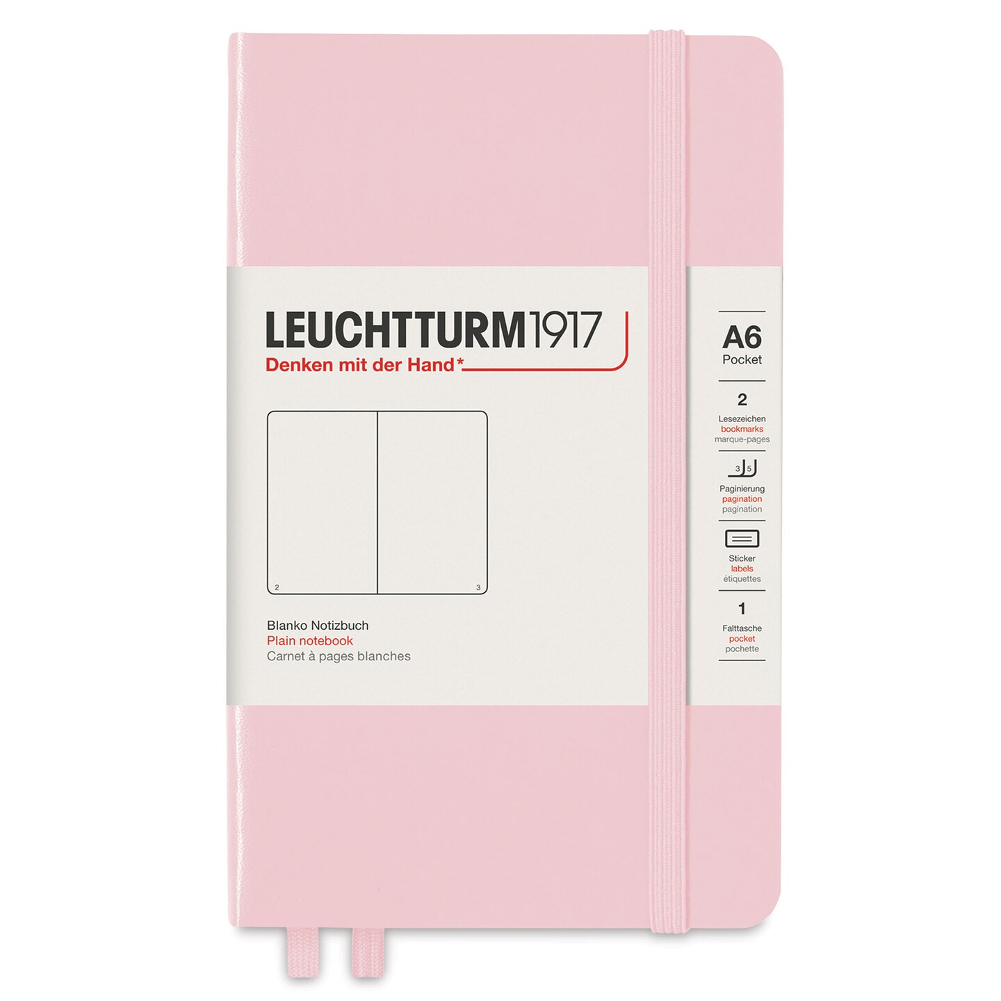 Leuchtturm1917 Blank Hardcover Notebook - Powder, 3-1/2&#x22; x 6&#x22;