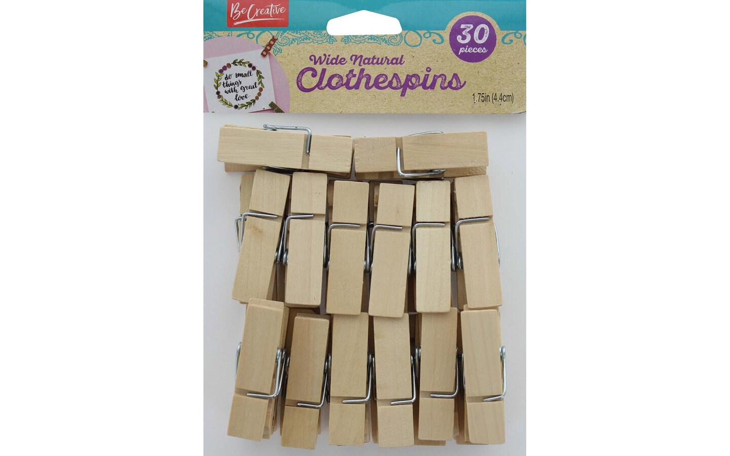 Leisure Arts Clothespins Wood 1.5 Wide Nat 30pc