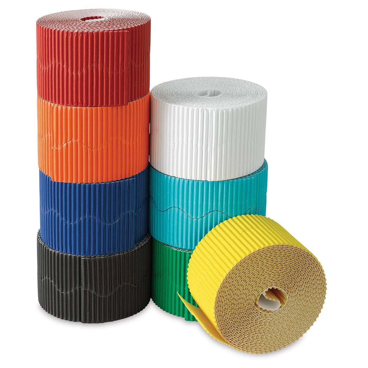 RiteCo Trim-It Corrugated Scalloped Trim Borders - Pkg of 8, 2-1/4&#x22; x 50 ft