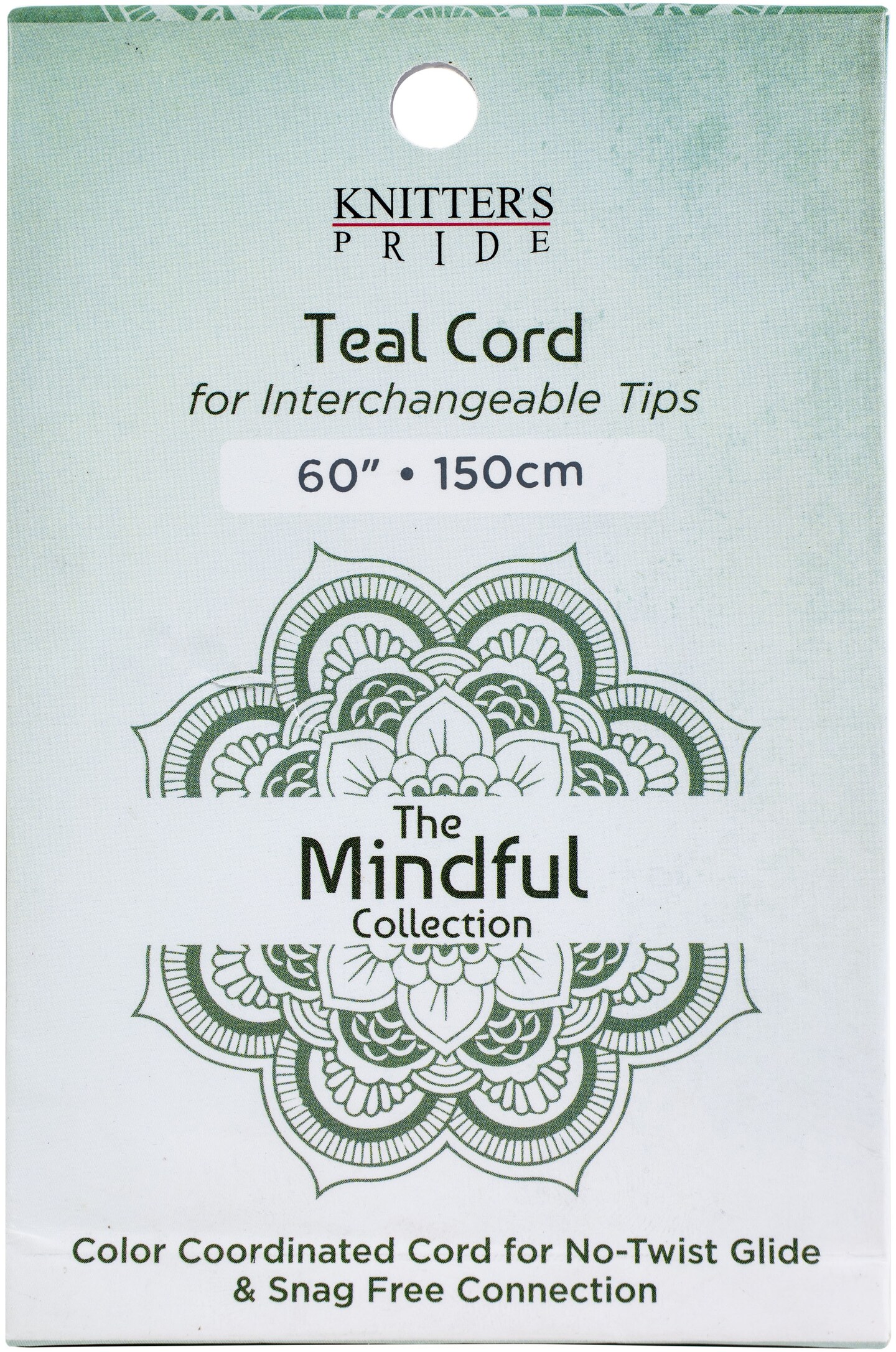 Knitter&#x27;s Pride-Mindful Fixed Cords 49&#x22; (60&#x22; W/Tips)-Teal