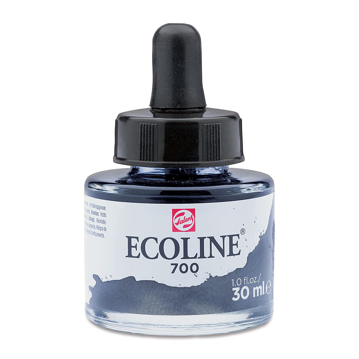Ecoline Liquid Watercolor with Dropper - Black, 30 ml jar