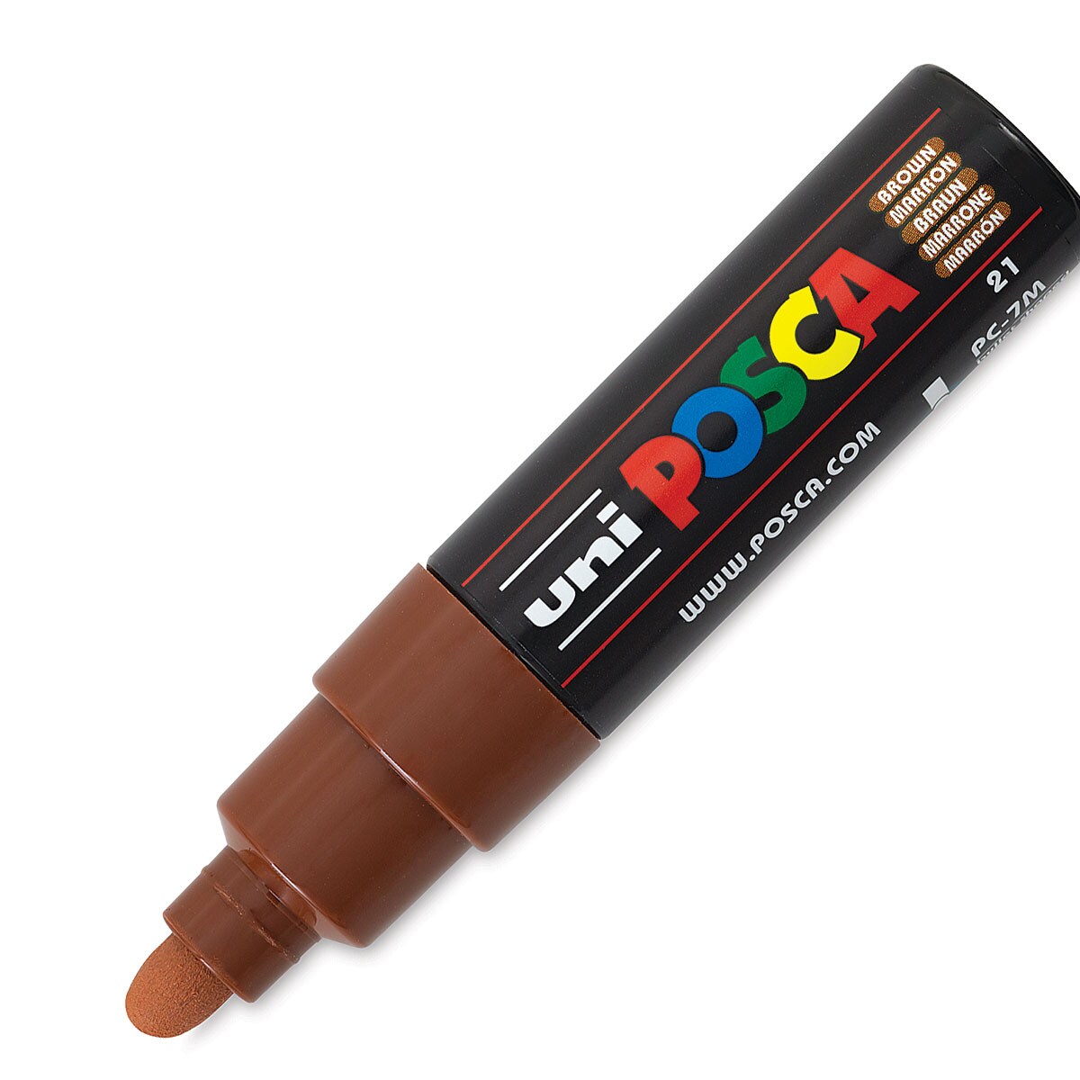 Uni Posca Paint Marker - Brown, Bullet Tip, 7 mm