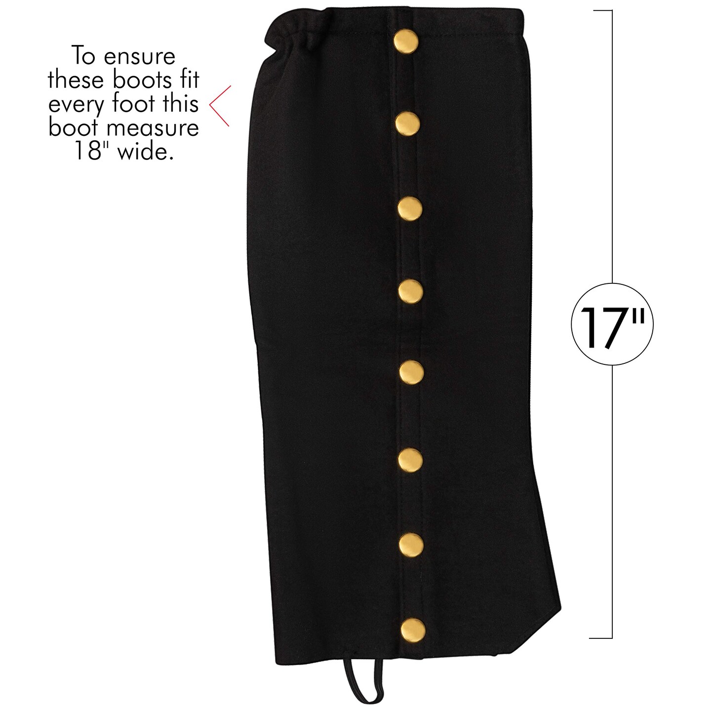 Faux Suede Steampunk Boots - Over The Shoe Black Costume Boots Accessories with Gold Buttons for Medieval and Renaissance Costumes for Adults &#x2026;