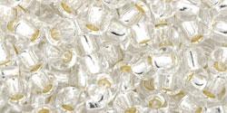Toho 6/0 Round Japanese Seed Bead, TR6-21, Silver Lined Crystal
