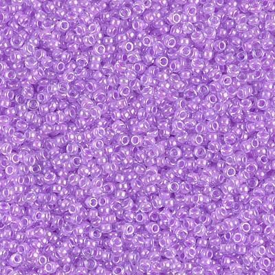 Miyuki 15/0 Round Seed Bead, 15-222, Orchid Lined Crystal