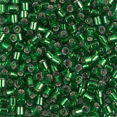 Miyuki Delica Bead 8/0, DBL0046, Silver Lined Green