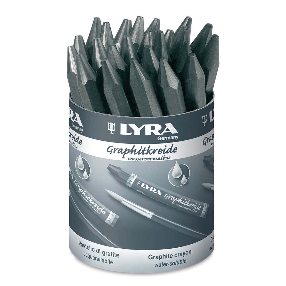 Lyra Watersoluble Graphite Crayon - Classroom Pack, Set of 24