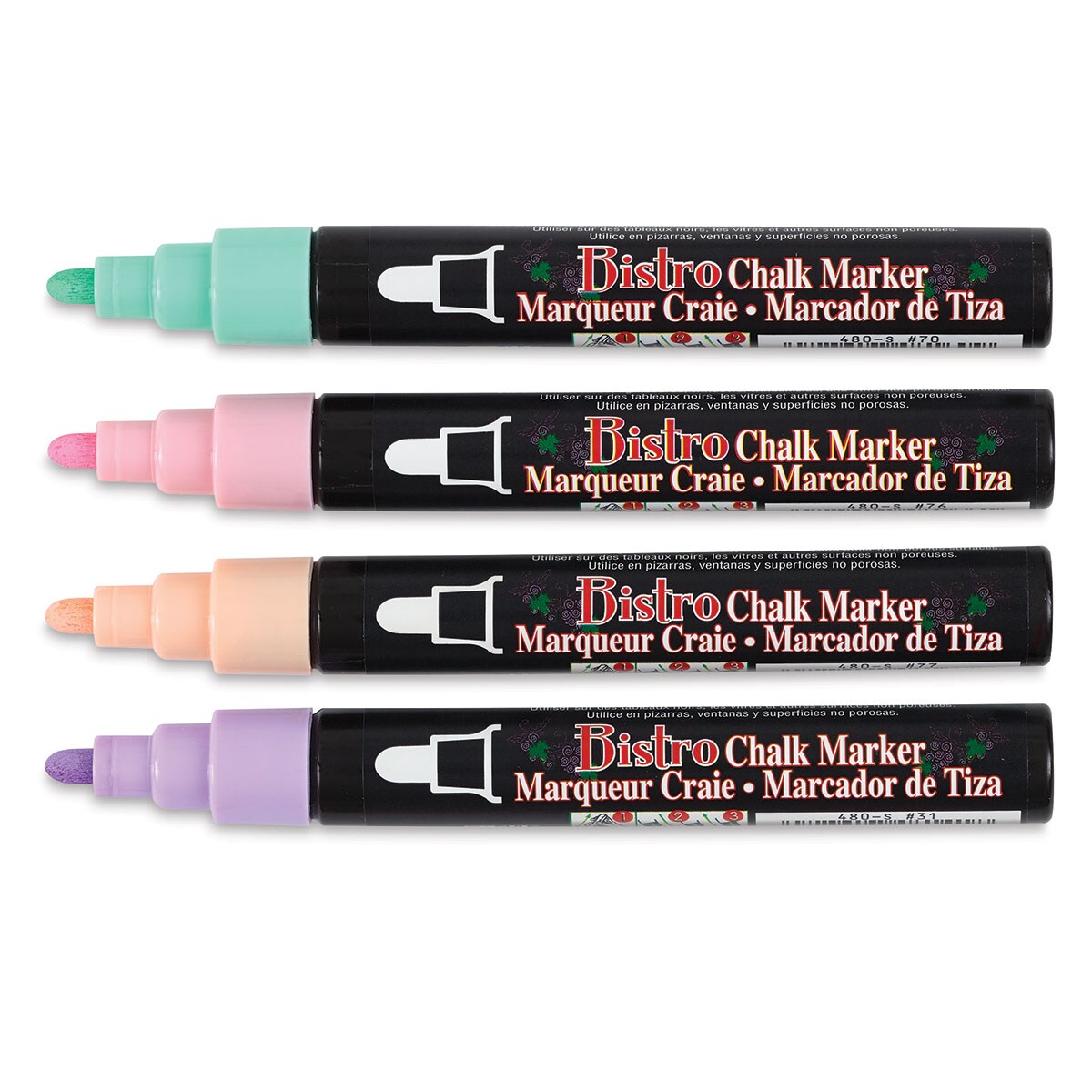 Marvy Uchida Bistro Chalk Marker Fine Set/4 Pastel