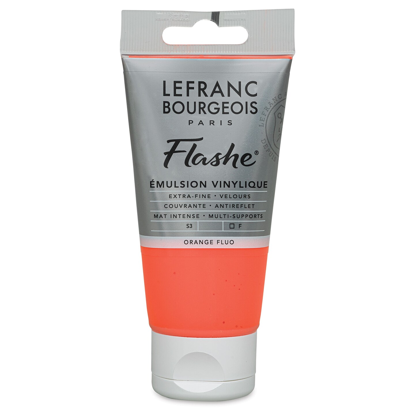 Lefranc &#x26; Bourgeois Flashe Vinyl Paint - Fluorescent Orange, 80 ml tube
