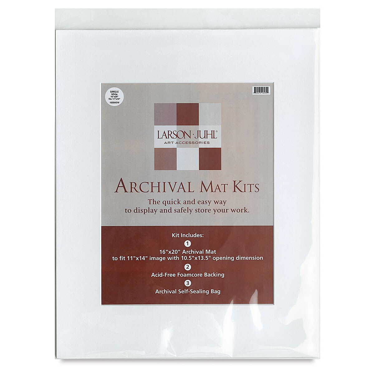 Larson-Juhl Archival Mat Kit - 16&#x22; x 20&#x22;, White, Single