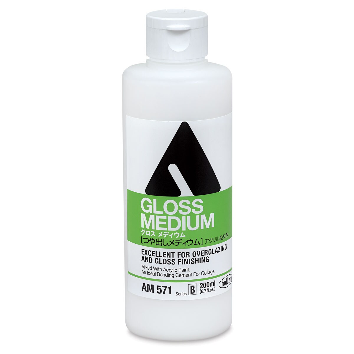 Holbein Acrylic Medium - Acrylic Gloss Medium, 200 ml bottle