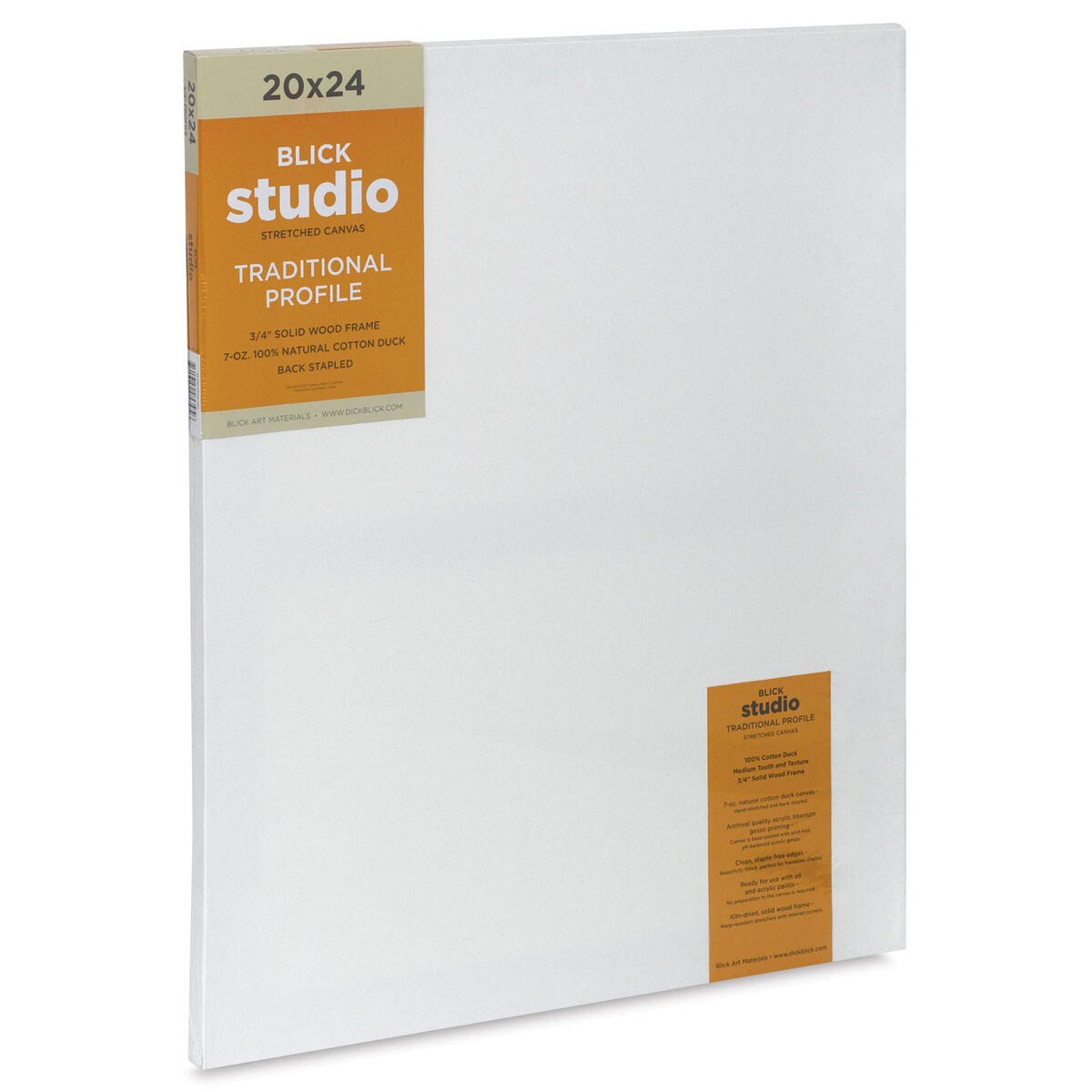 Blick Studio Stretched Cotton Canvas - Traditional Profile, 20&#x22; x 24&#x22;