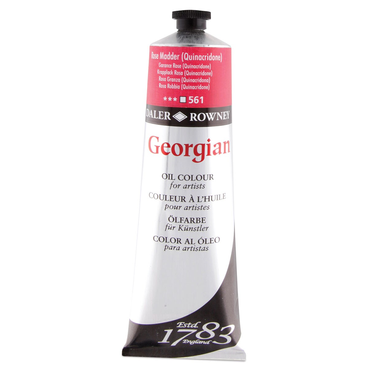 Daler-Rowney Georgian Oil Color - Rose Madder (Quinacridone), 225 ml tube