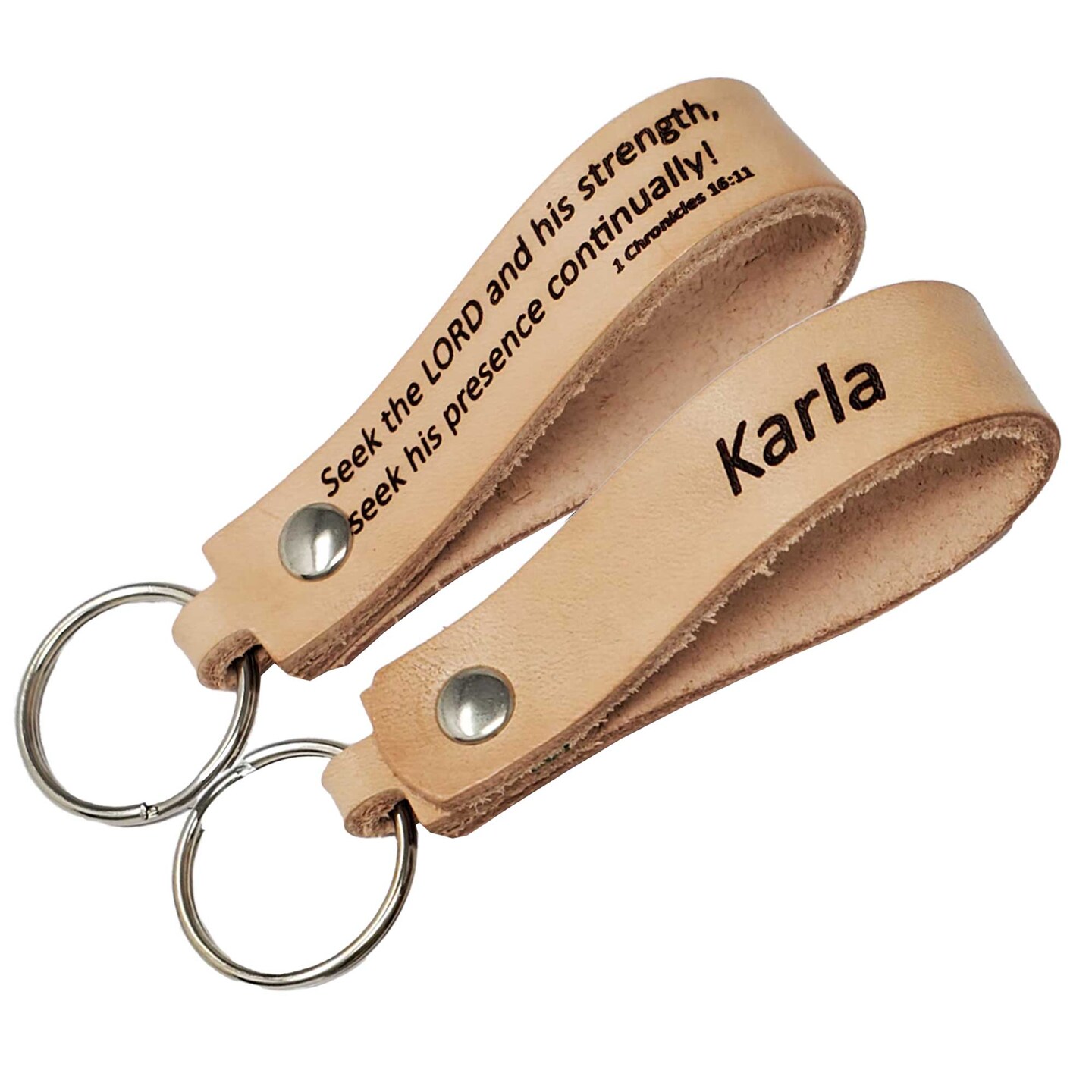 10 Pack Natural Leather Keyring-Keychain-Key Fob–Hardware Included-Decorating Ready for Laser or Machine Engraving, Stamping, Painting