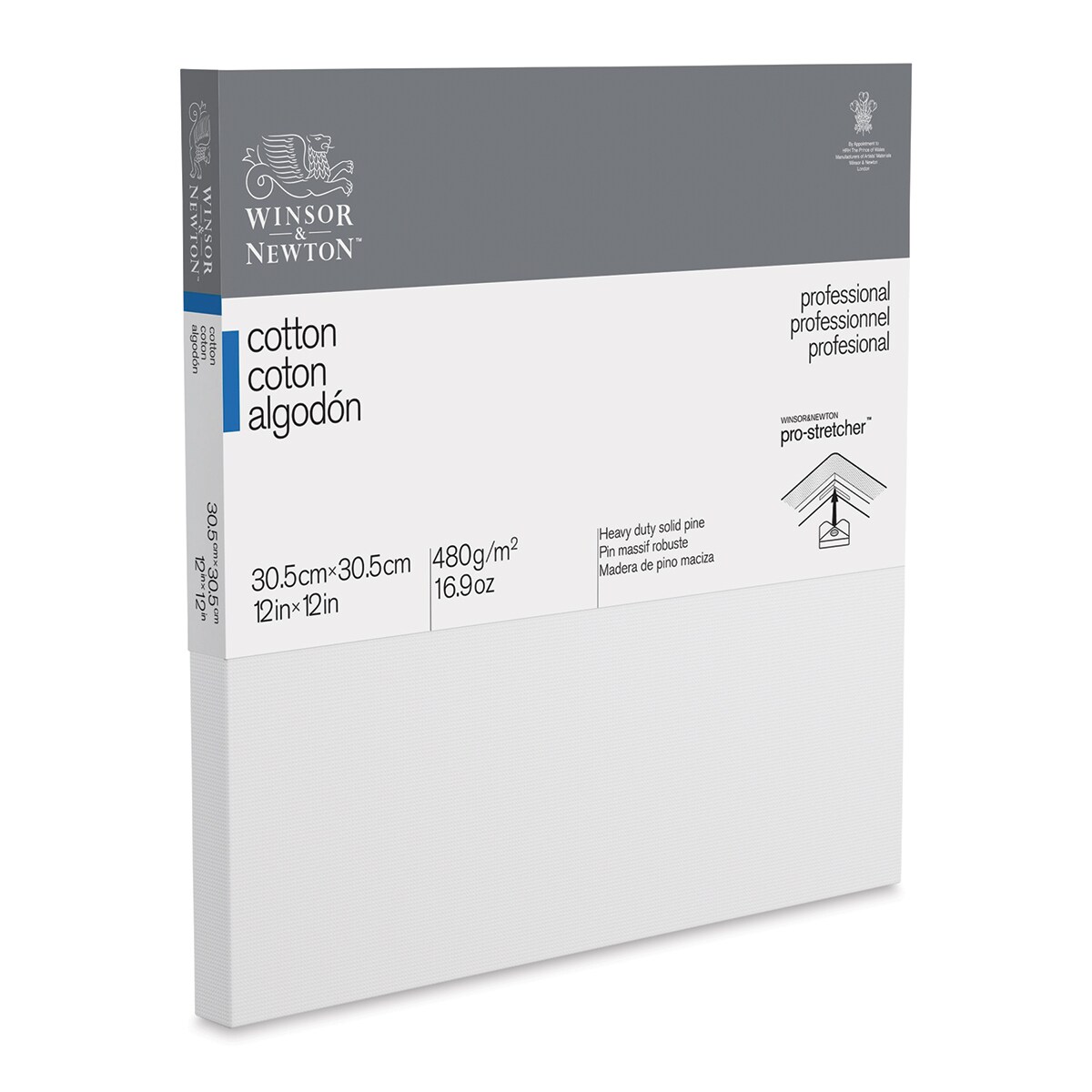 Winsor &#x26; Newton Professional Cotton Canvas - 12&#x22; x 12&#x22;, Traditional Profile