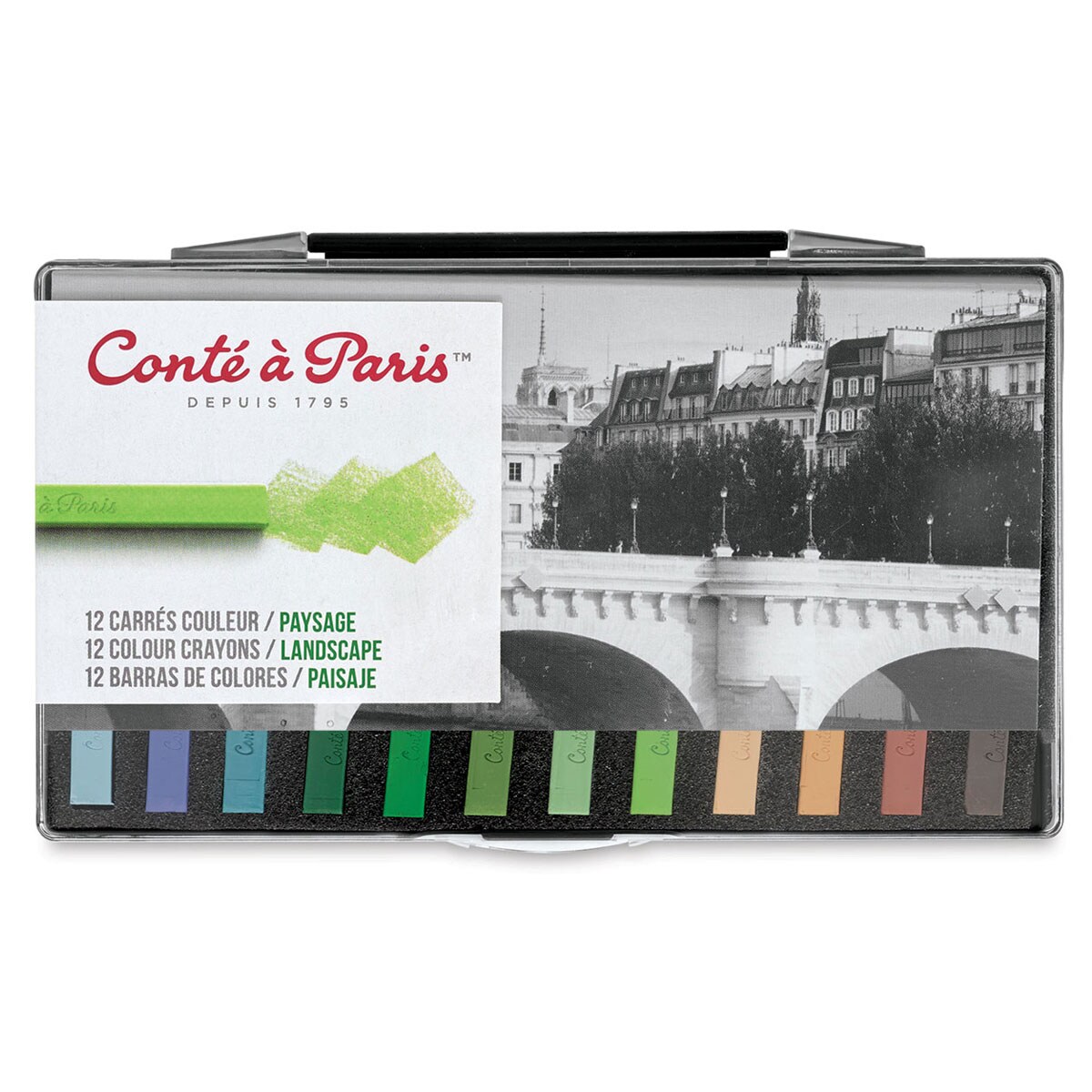 Conté à Paris Colour Pastel Carrés - Set of 12, Landscape Colors