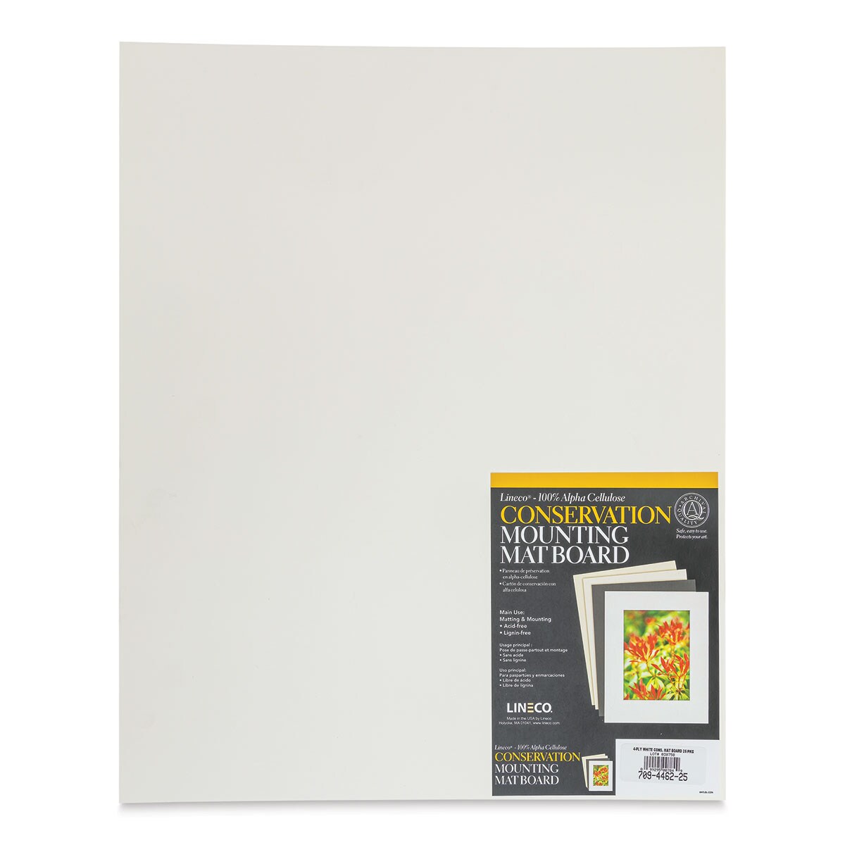 Lineco Conservation Matboard - White, 4 ply, Pkg of 25, 16&#x22; x 20&#x22;