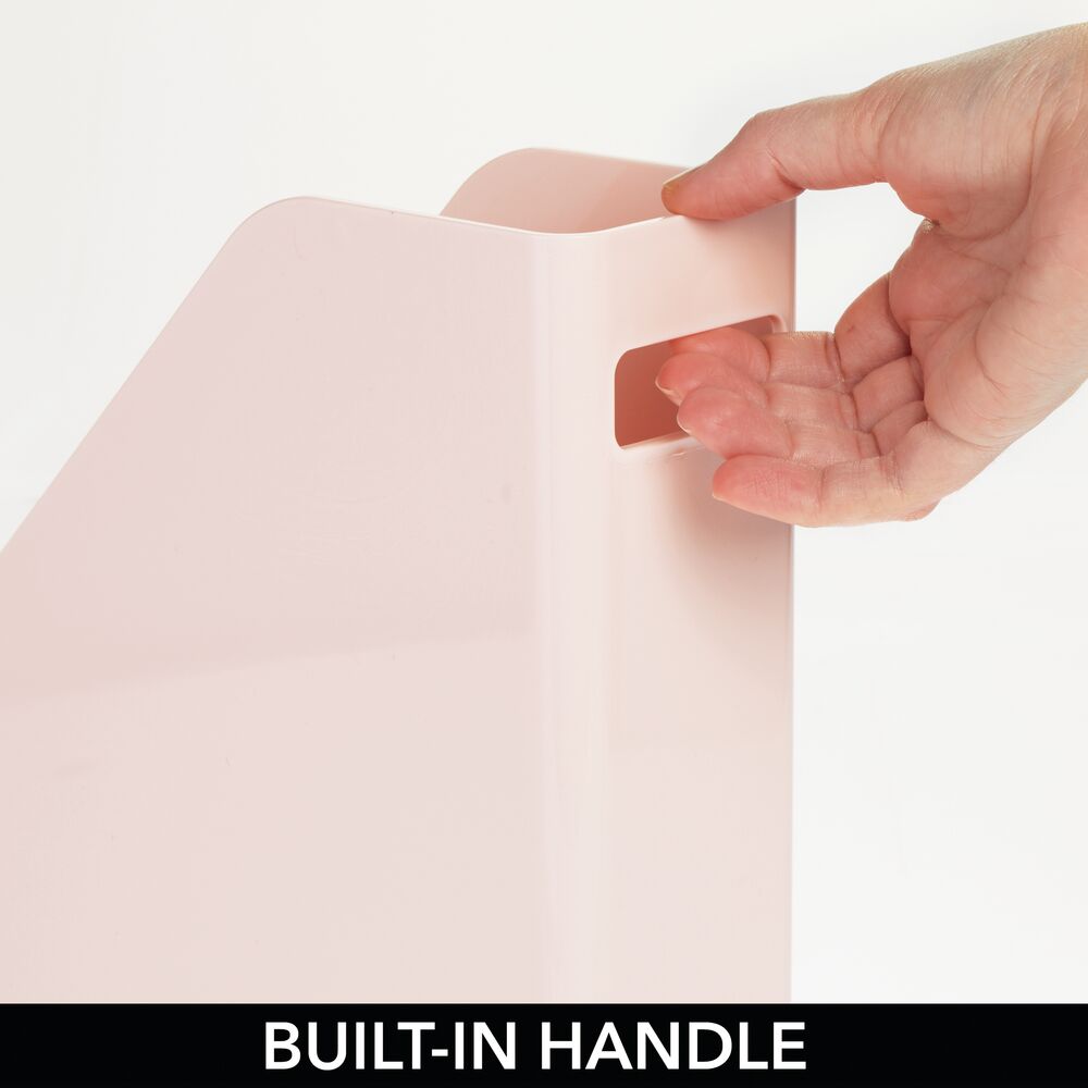 mDesign Plastic File Folder Bin, Office Desktop Organizer, 4 Pack