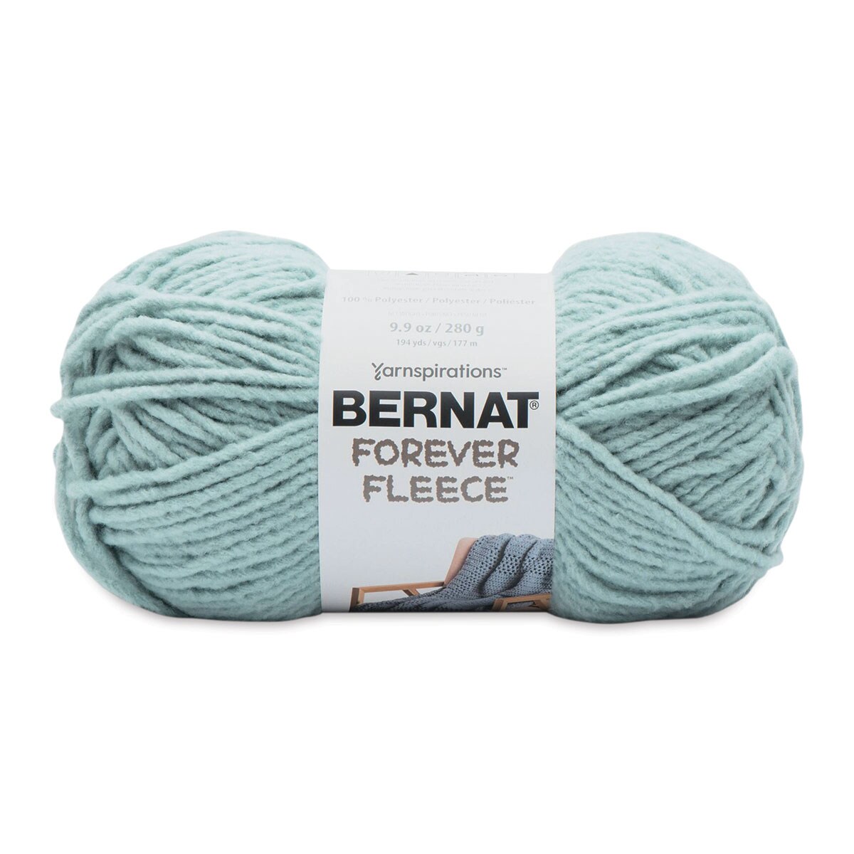 Bernat Forever Fleece Yarn - Dark Eucalyptus, 194 yards