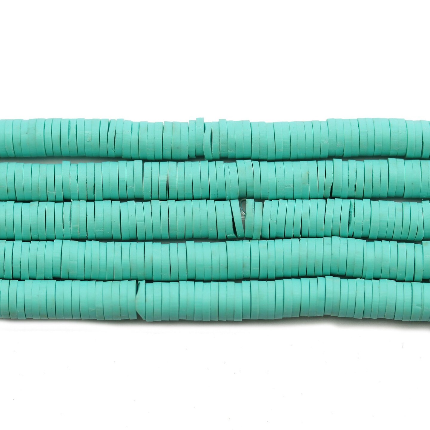 Turquoise Polymer Clay Rondell 1x6mm Beads Michaels