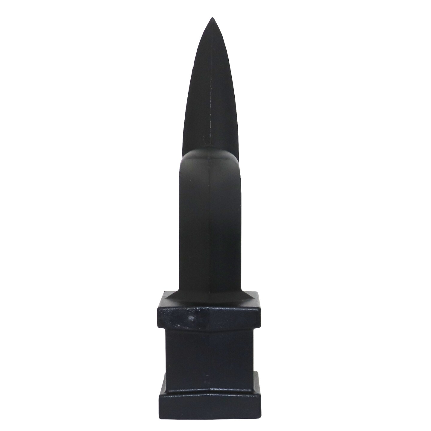 Fence Finials  Trident Spear Polypropylene Premium Picket Fence Toppers Multi-Pack  - Black