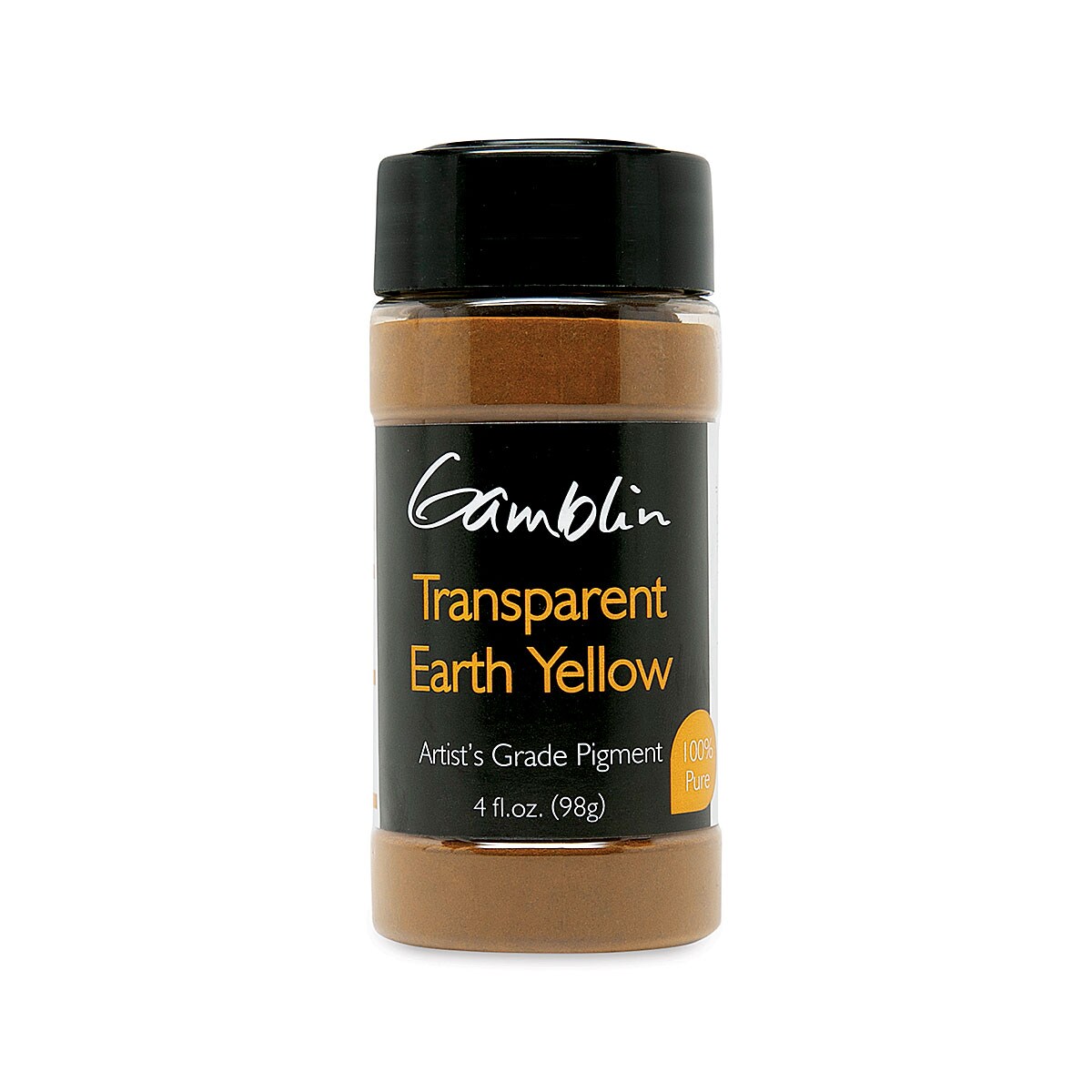 Gamblin Artist&#x27;s Grade Pigment - Transparent Earth Yellow, 4 oz bottle