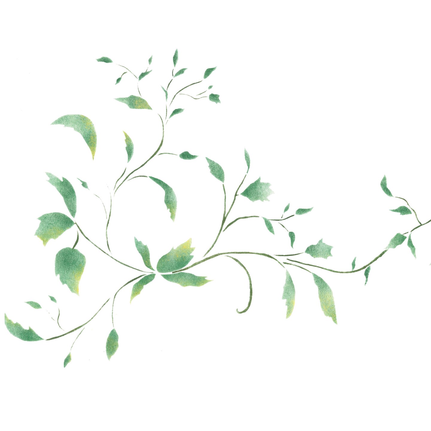 Ivy Leaf Wall Stencil | 3343 by Designer Stencils | Floral Stencils | Reusable Art Craft Stencils for Painting on Walls, Canvas, Wood | Reusable Plastic Paint Stencil for Home Makeover | Easy to Use &#x26; Clean Art Stencil