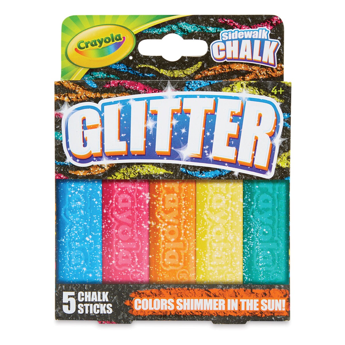 Crayola Washable Sidewalk Chalk - Special FX Glitter, Set of 5