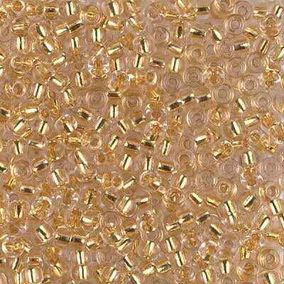 Miyuki 8 Round Seed Bead, 8-195, 24kt Gold Lined Crystal (Like DB 33), 10 grams