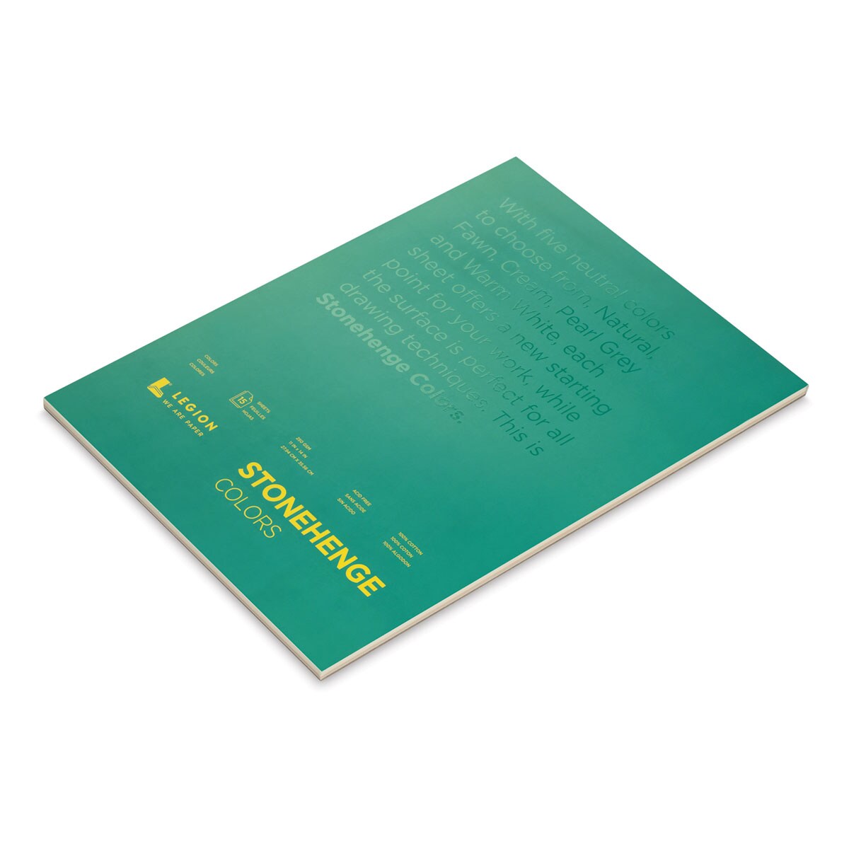Legion Stonehenge Drawing Paper Pad - 11&#x22; x 14&#x22;, Multi Color, 15 Sheets
