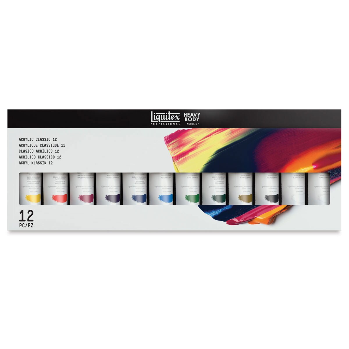 Liquitex Professional Heavy Body Acrylics - Set of 12, Classic Colors, 59 ml