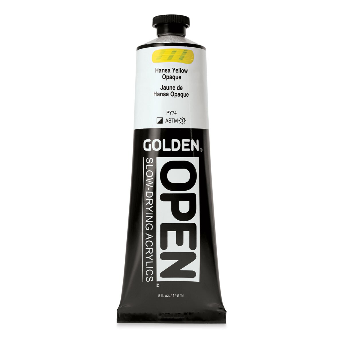 Golden Open Acrylics - Hansa Yellow Opaque, 5 oz, Tube