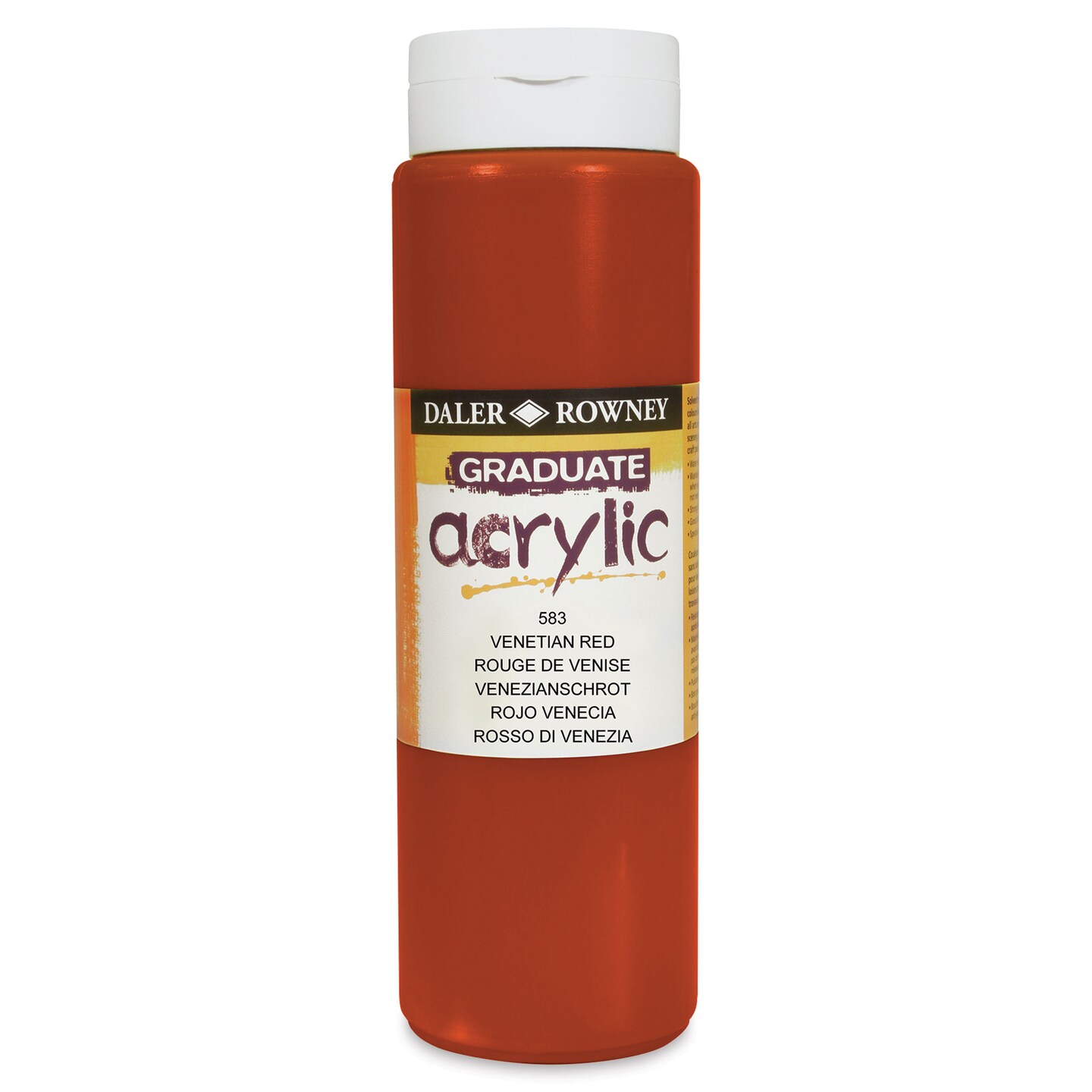 Daler-Rowney Graduate Acrylics - Venetian Red, 500 ml bottle