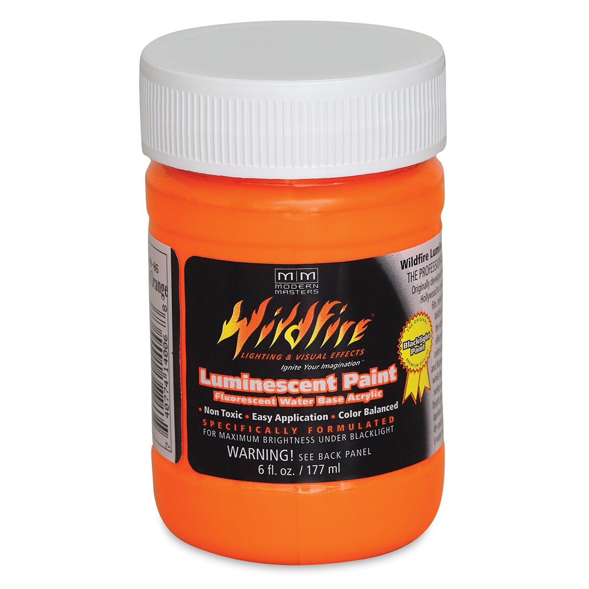 Wildfire Luminescent Fluorescent Acrylic Paint - Bright Orange, 6 oz ...