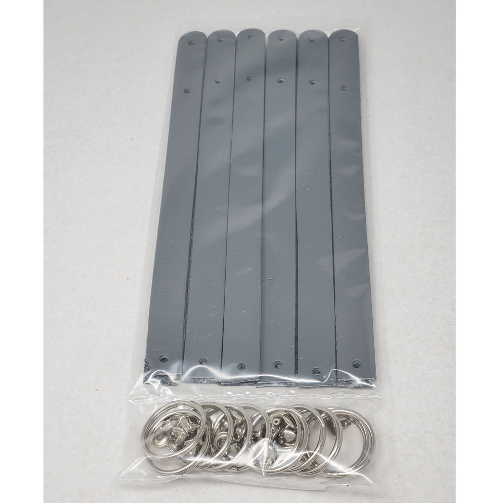 Blank Leather Keyrings 12 Pack – Pre-Cut Blanks with Hardware for Hot, Foil Stamping & Engraving