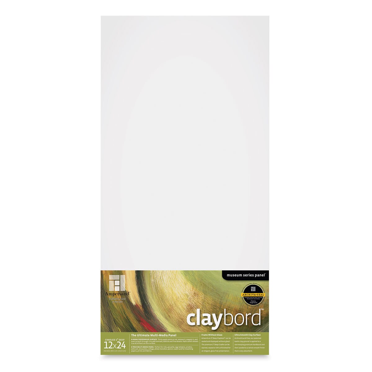 Ampersand Claybord 12" x 24", 2" Deep Cradled Michaels