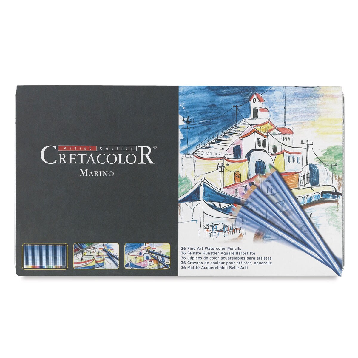 Cretacolor Marino Watercolor Pencil Set - Assorted Colors, Set of 36